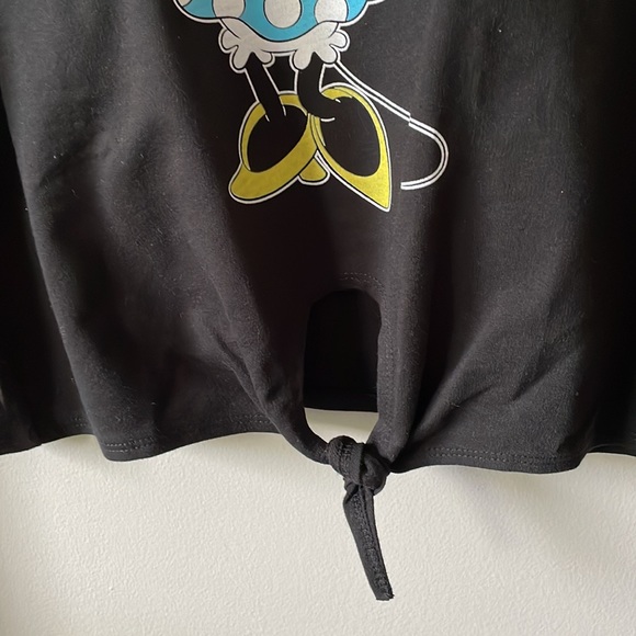 Disney Minnie Mouse Semi Cropped Tie Front Long Sleeve - Picture 5 of 10